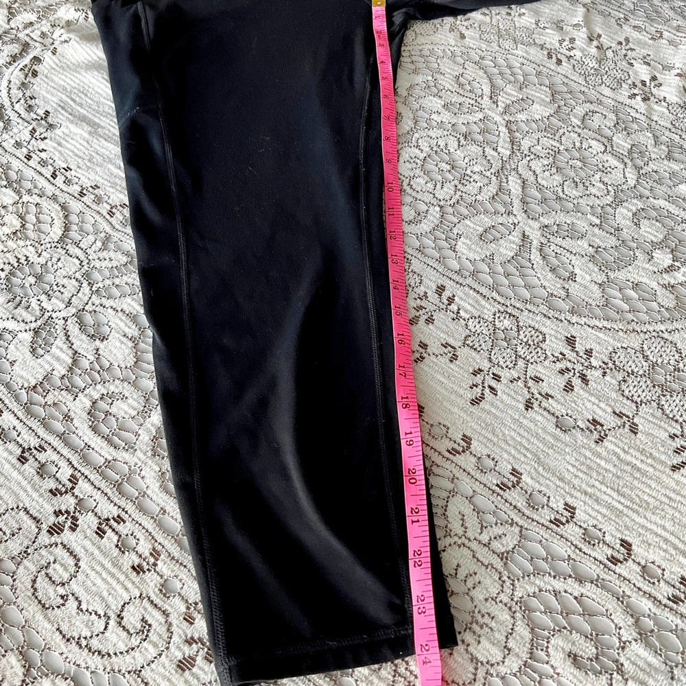 Fabletics XXL PureLuxe High-Waisted Maternity 7/8 Legging Black Pockets 2 Pairs - Picture 8 of 9